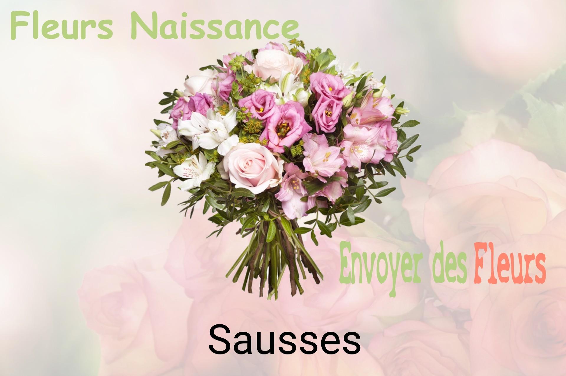 Bouquet de fleurs de naissance livré à Sausses